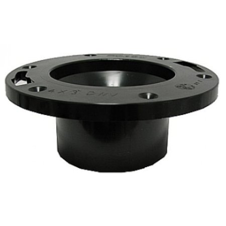 AMERICAN IMAGINATIONS 4 in. x 3 in. ABS Flush Fit Toilet Flange AI-35483